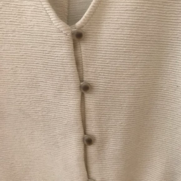 Madewell Button Front Tie Tank Top Ivory Pearl XS - Picture 2 of 5